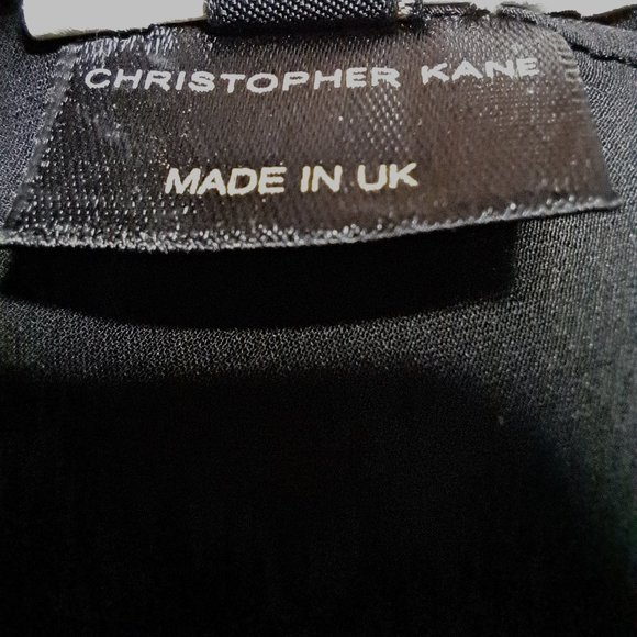 CHRISTOPHER KANE Celestial Combo dress Sz 12 or ~M-L SILK & LEATHER Connoisseurs - Picture 11 of 13